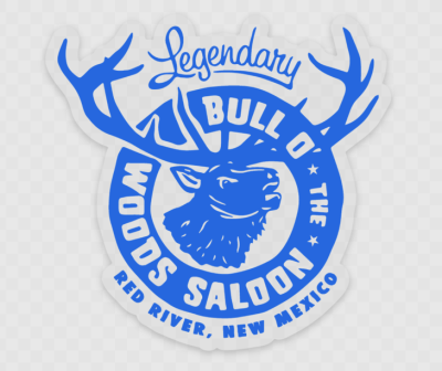 3 Inch Legendary Bull Vinyl Decal- Electric 