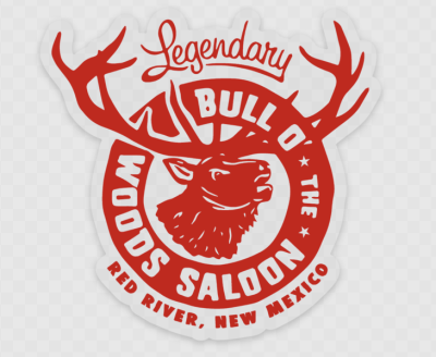 3 Inch Legendary Bull Vinyl Decal- Red