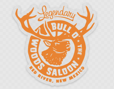 3 Inch Legendary Bull Vinyl Decal- Rex Brown Orange 